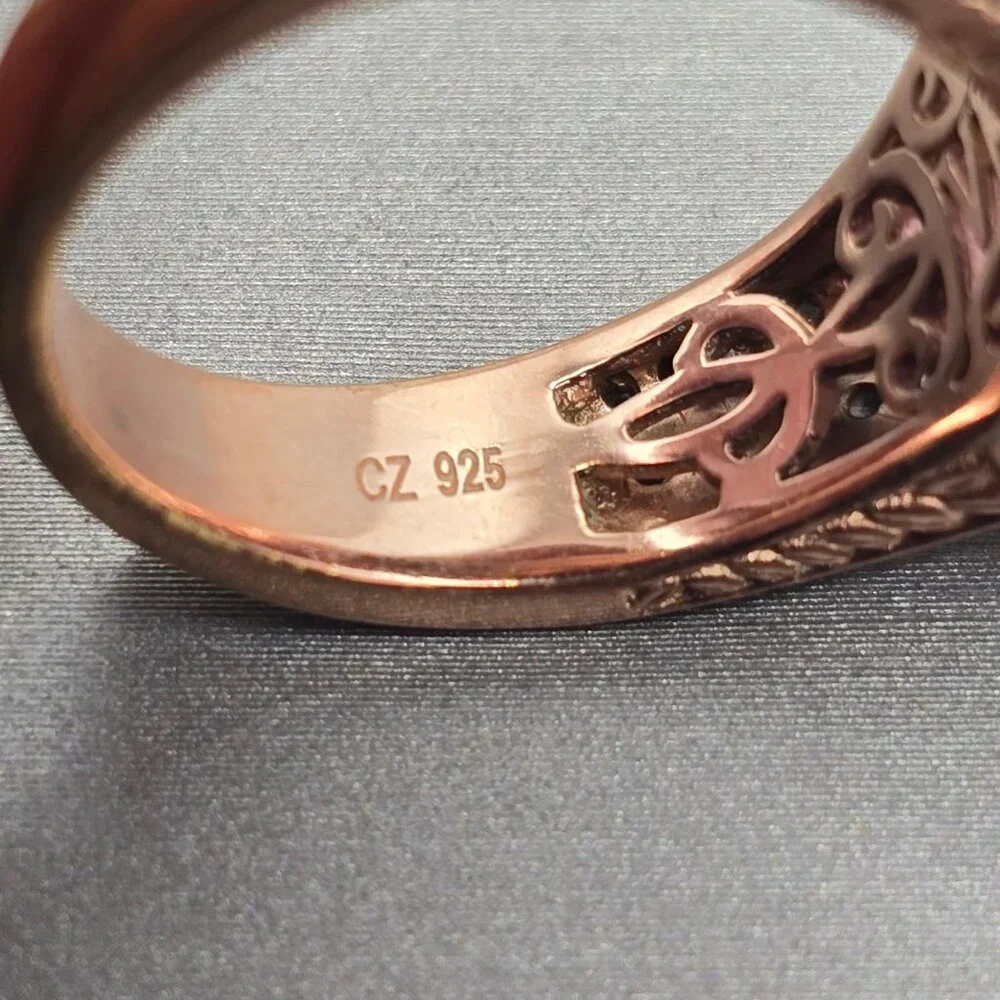 Vanna K Bella Luce Lavender Cushion Cut Ring 18k Rose Gold Over Silver Size 8 - Picture 6 of 13